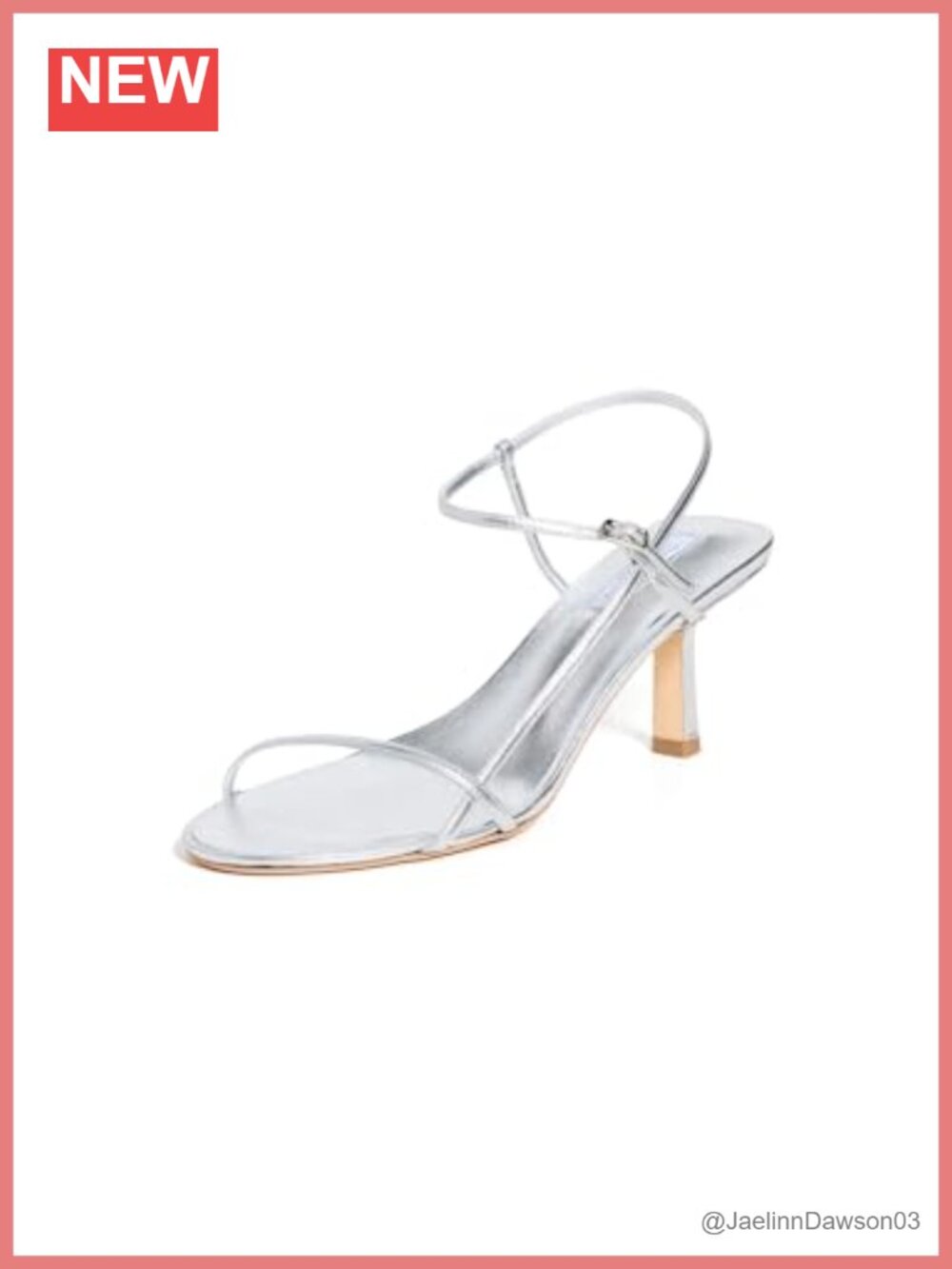 Metallic Nappa Silver Sandals Stiletto Heel Open Toe